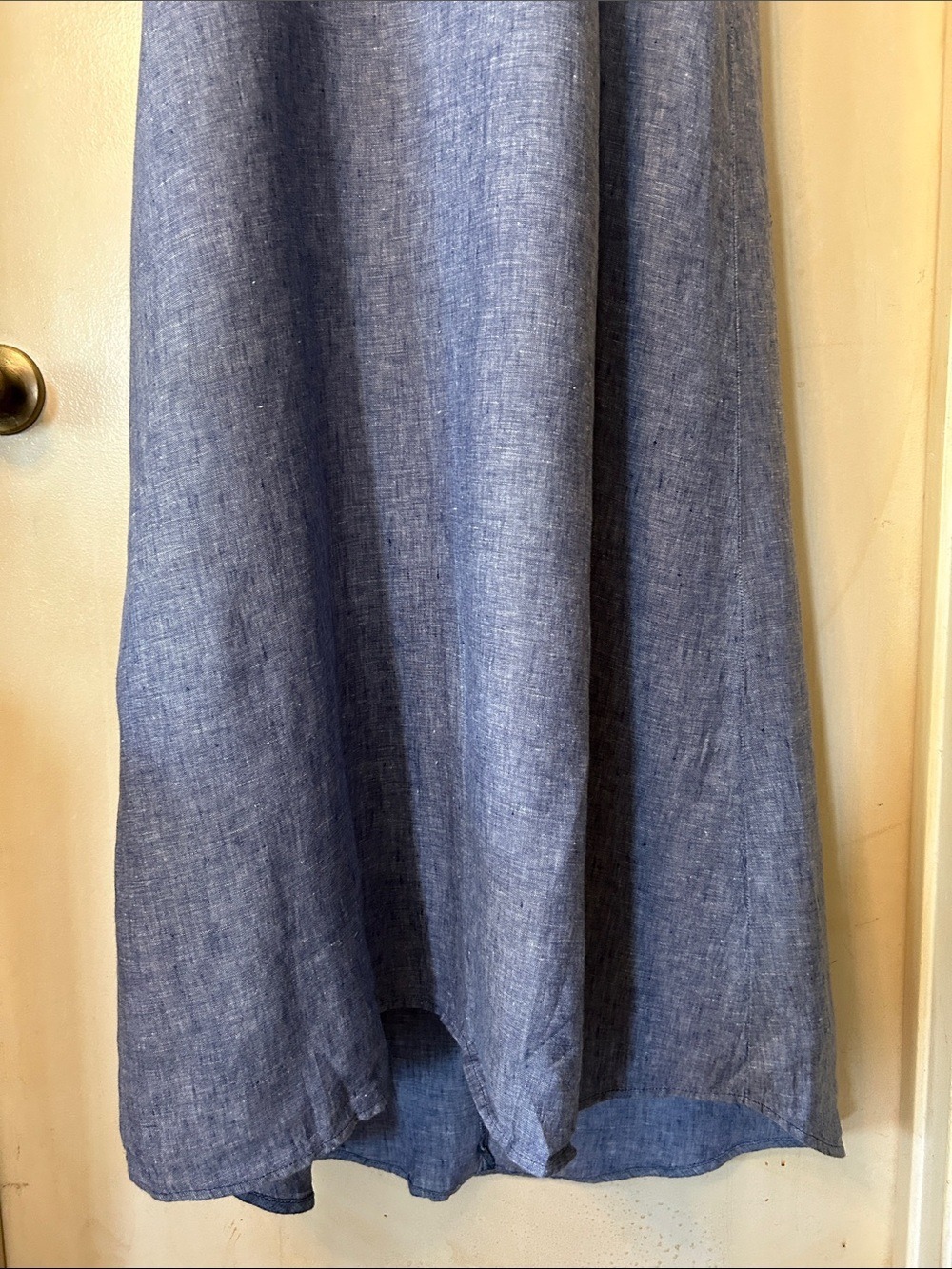 Artisan Ny Chambray Blue Linen Maxi Slip Dress size 6 - Picture 5 of 11